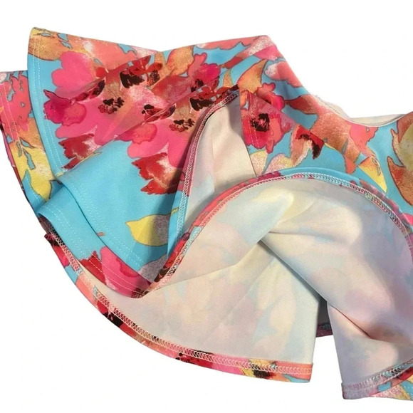 Dreams by J&S Tropical Print One Shoulder Top Size L Vibrant Beach‎ Resort - Picture 3 of 6